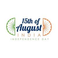15th august india independence day with ashoka chakras vector