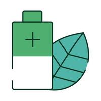 leaf and battery vector