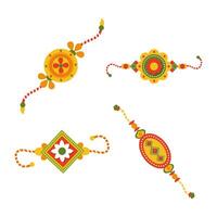 Raksha bandhan icon set vector