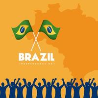 happy independence day brazil vector