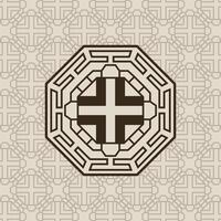 Korean Pattern with octagon vector