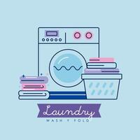 laundry service machine vector