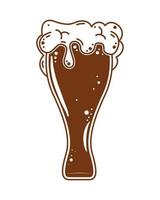 beer in glass vector