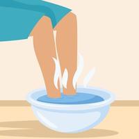 legs in hot water vector