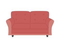 couch of red color vector