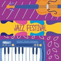 Jazz festival banner vector