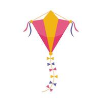 yellow and pink kite vector