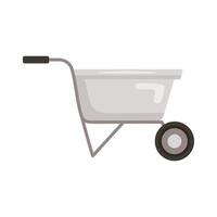 Garden wheelbarrow tool vector