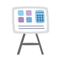 Presentation board icon vector