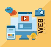 desktop and web design vector