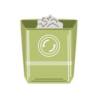 recycling bin with paper vector