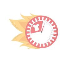 fast fashion clock vector