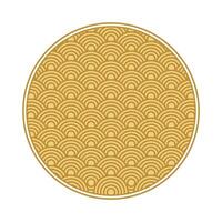 korean pattern circle figure vector