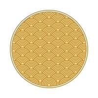 korean pattern circle figure vector