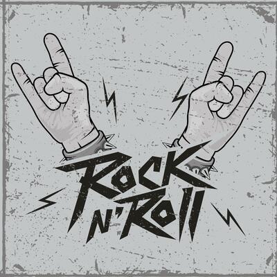 rock and roll hands patch