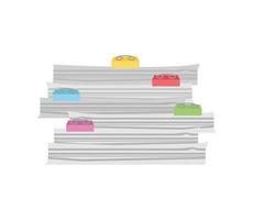 paperwork with colored clips