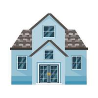 blue house icon vector