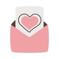 tarjeta de amor con corazon vector