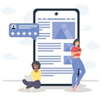 feedback in smartphone vector