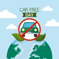 car free day poster vector