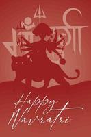 happy navratri poster vector