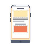 smartphone with webpage vector