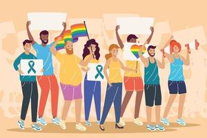 jóvenes lgtbi vector