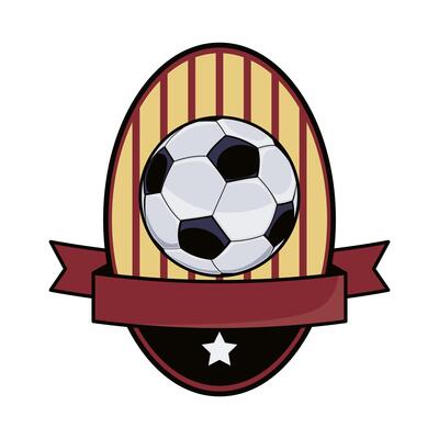 soccer emblem with balloon