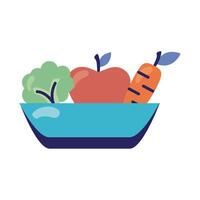 dish with vegetables vector