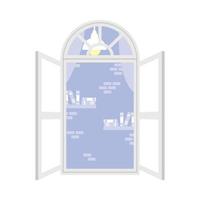 house window open vector