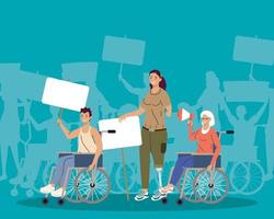 disability persons campaign vector