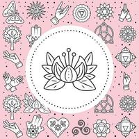 yoga flower lotus vector