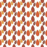 seamless pattern of leaves with light brown and dark brown color combination