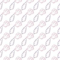 seashell seamless pattern in pink and purple vector