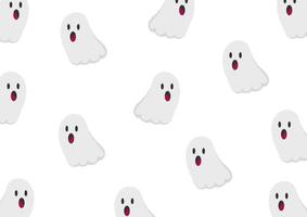 cute ghost backgrounds with cute and adorable faces vector