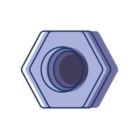 nut for screw tool vector