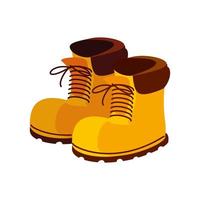 boots hiking fashion vector