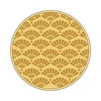 korean pattern circle form vector