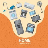 home appliances poster vector