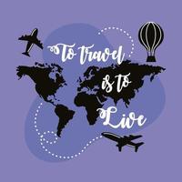 to travel is live vector