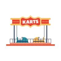 karts crash amusement vector