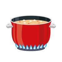 kitchen pot cooking vector