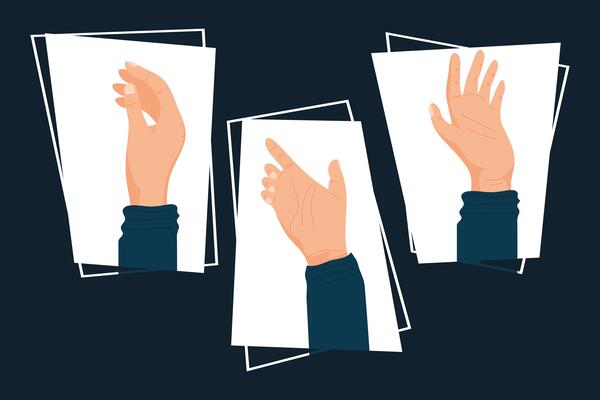 three hands human