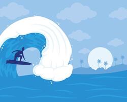 surfer in wave vector