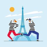 mimes couple characters vector