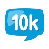 10k followers icon vector