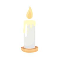 paraffin fire candle vector