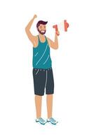 man with megaphone vector