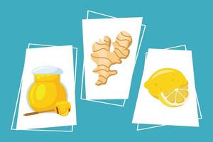 three home remedies icons vector
