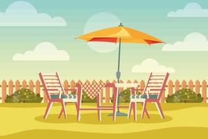 house backyard scene vector